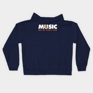 Music my first love (black) Kids Hoodie